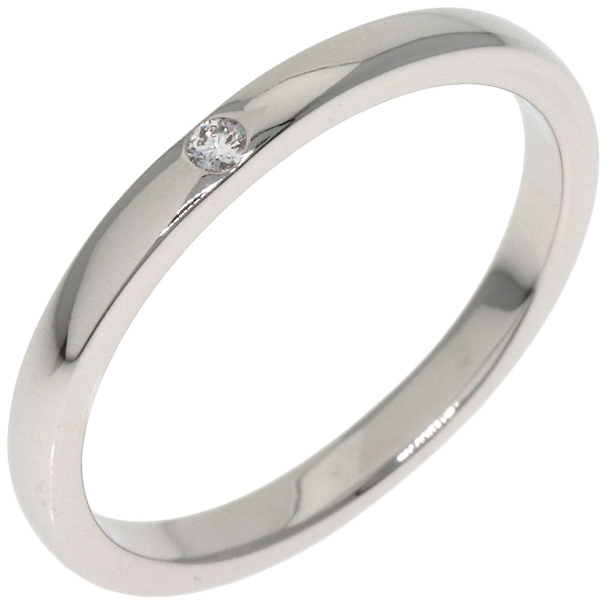 CARTIER Wedding 1P Diamond Ring Platinum PT950 Ladies [Used]