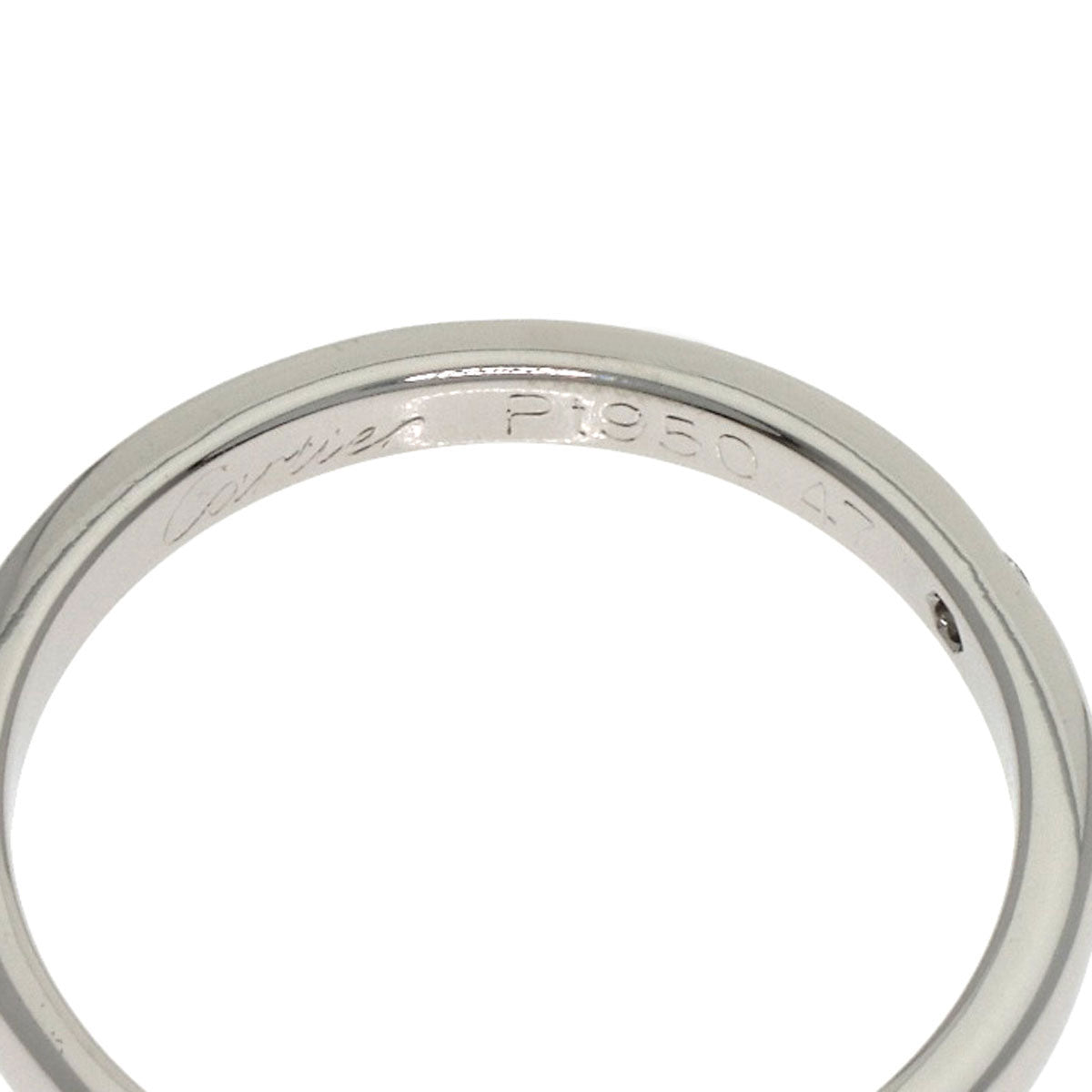 CARTIER Wedding 1P Diamond Ring Platinum PT950 Ladies [Used]