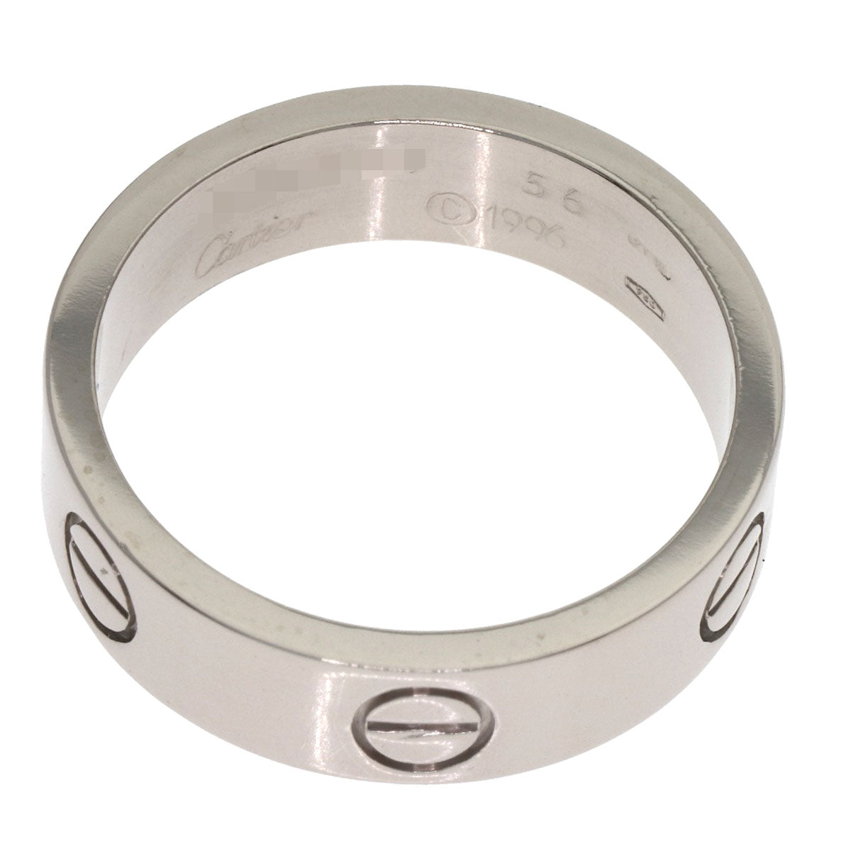 CARTIER love ring #56 Ring K18 White Gold Ladies [Used]