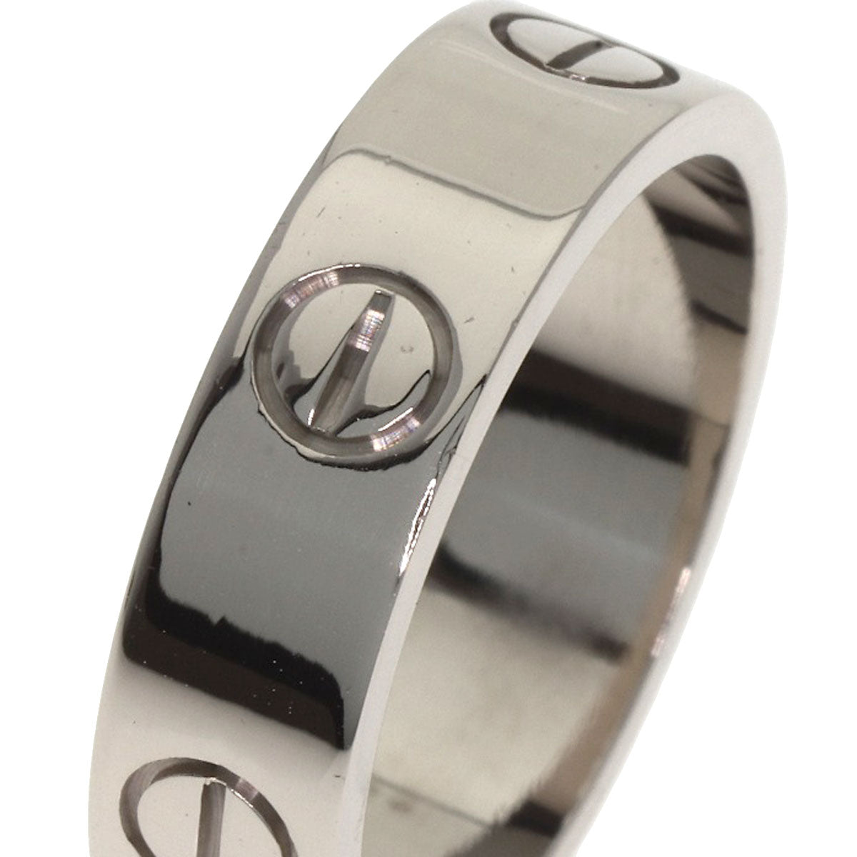 CARTIER love ring #56 Ring K18 White Gold Ladies [Used]