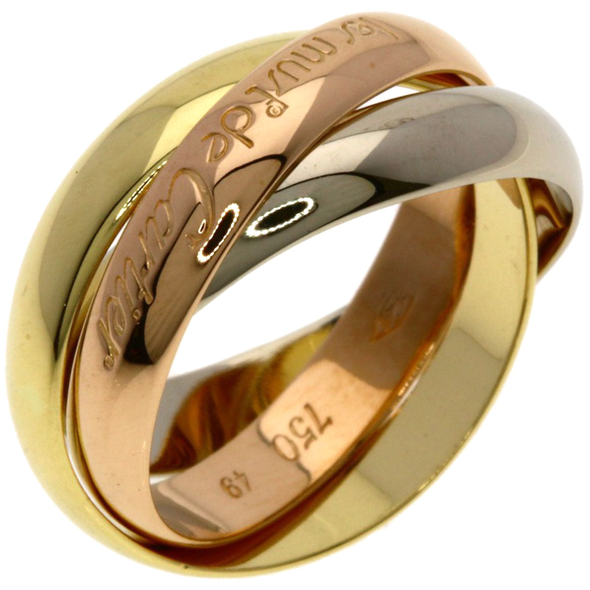 CARTIER Trinity #49 Ring K18 Yellow Gold K18 White GoldLadies [Used]