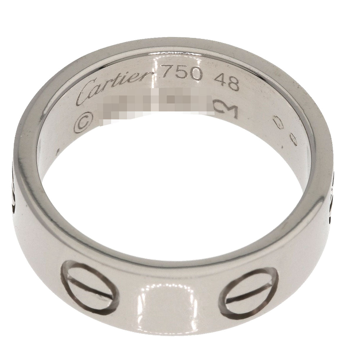 CARTIER love ring #48 Ring K18 White Gold Ladies [Used]