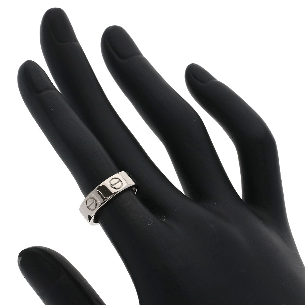 CARTIER love ring #48 Ring K18 White Gold Ladies [Used]