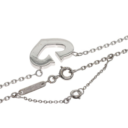 CARTIER C heart Necklace K18 White Gold Ladies [Used]