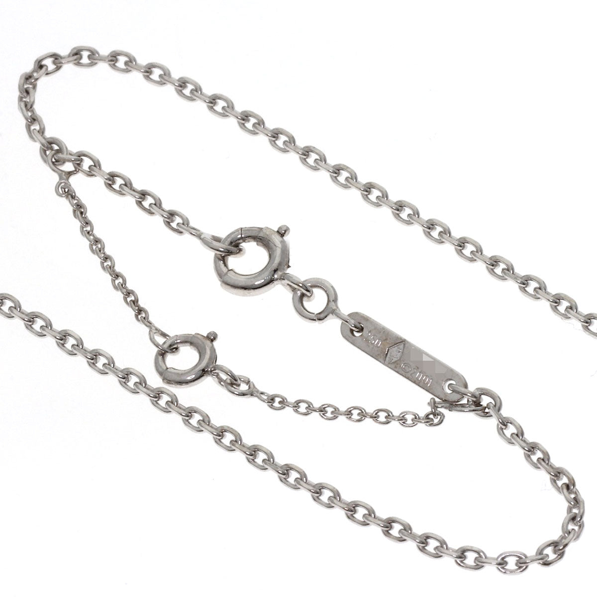 CARTIER C heart Necklace K18 White Gold Ladies [Used]