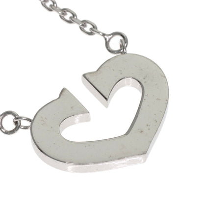 CARTIER C heart Necklace K18 White Gold Ladies [Used]