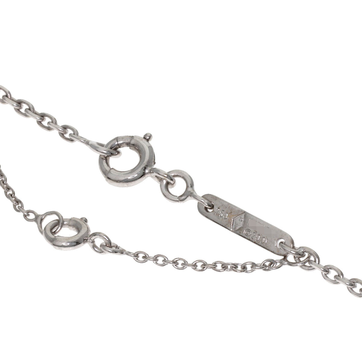 CARTIER C heart Necklace K18 White Gold Ladies [Used]