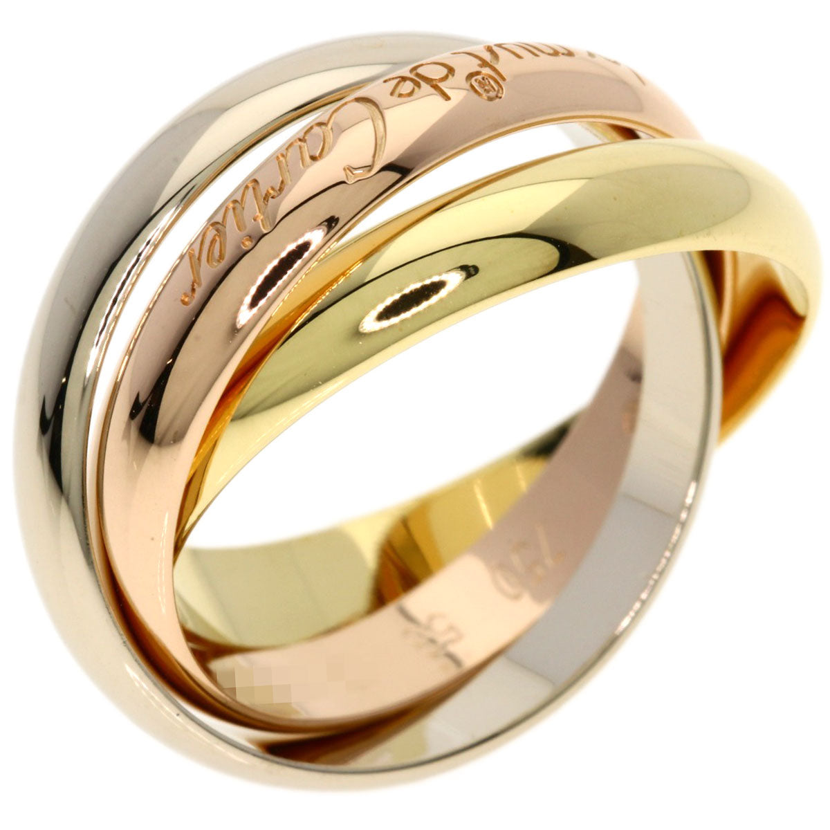 CARTIER Trinity #53 Ring K18 Yellow Gold 18K Pink GoldLadies [Used]