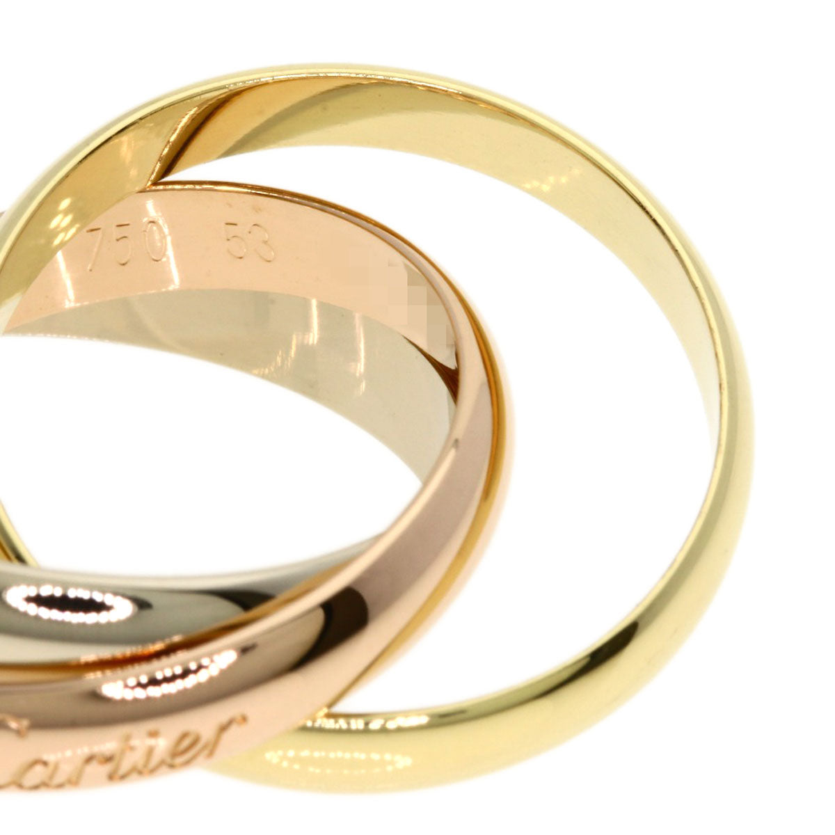CARTIER Trinity #53 Ring K18 Yellow Gold 18K Pink GoldLadies [Used]