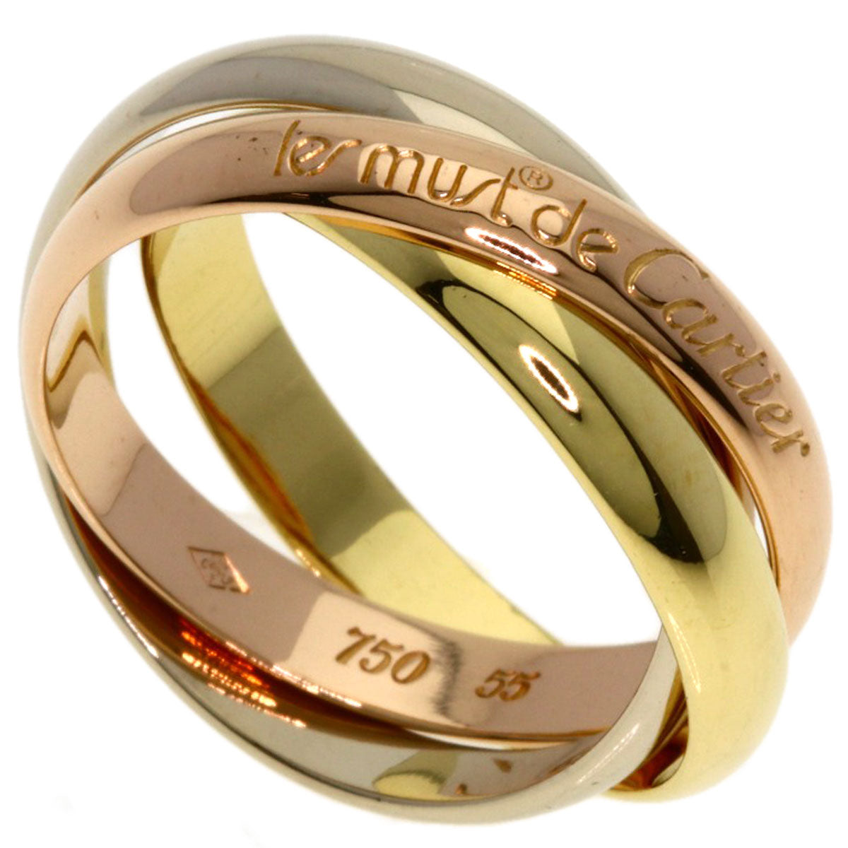 CARTIER Trinity #55 Ring K18 Yellow Gold K18 White GoldLadies [Used]