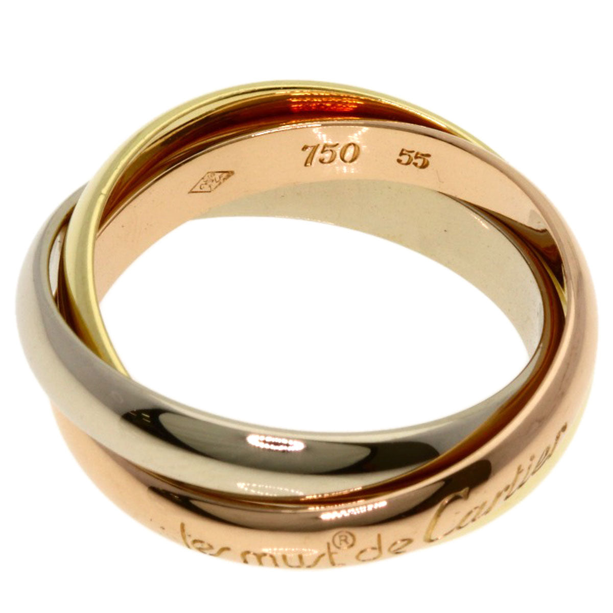 CARTIER Trinity #55 Ring K18 Yellow Gold K18 White GoldLadies [Used]