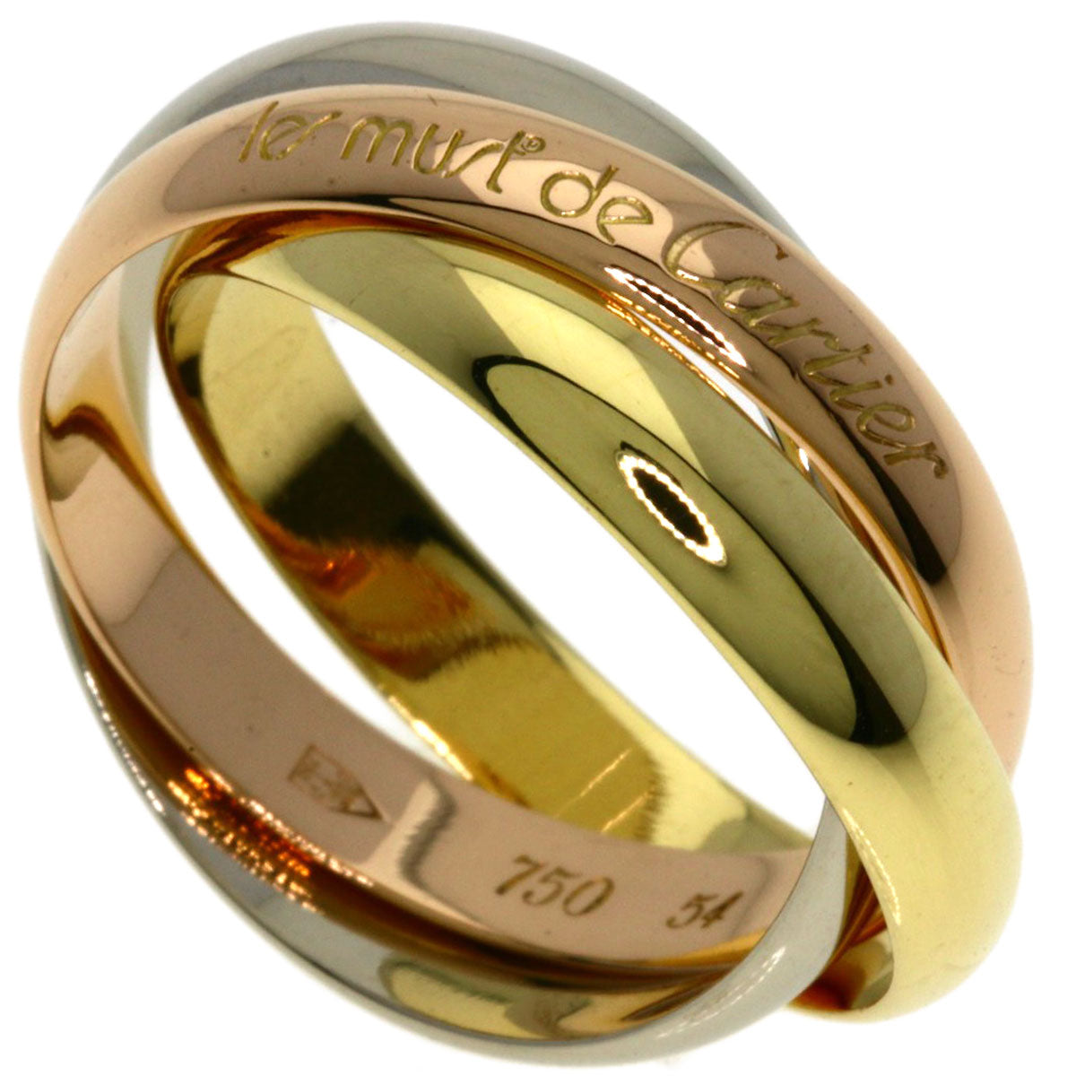 CARTIER Trinity #54 Ring K18 Yellow Gold K18 White GoldLadies [Used]