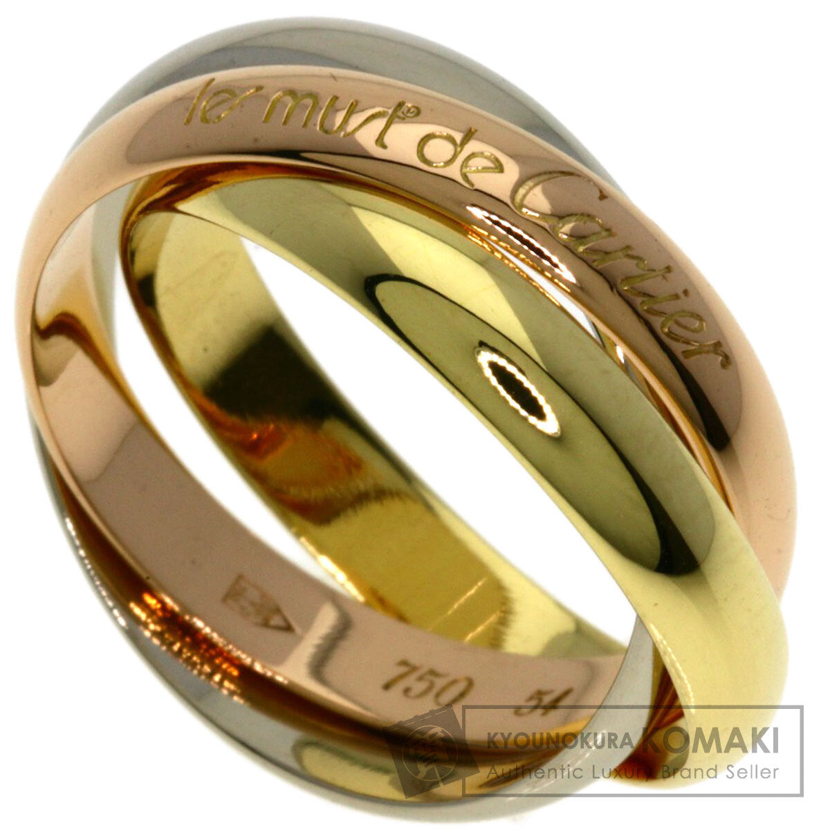 CARTIER Trinity #54 Ring K18 Yellow Gold K18 White GoldLadies [Used]