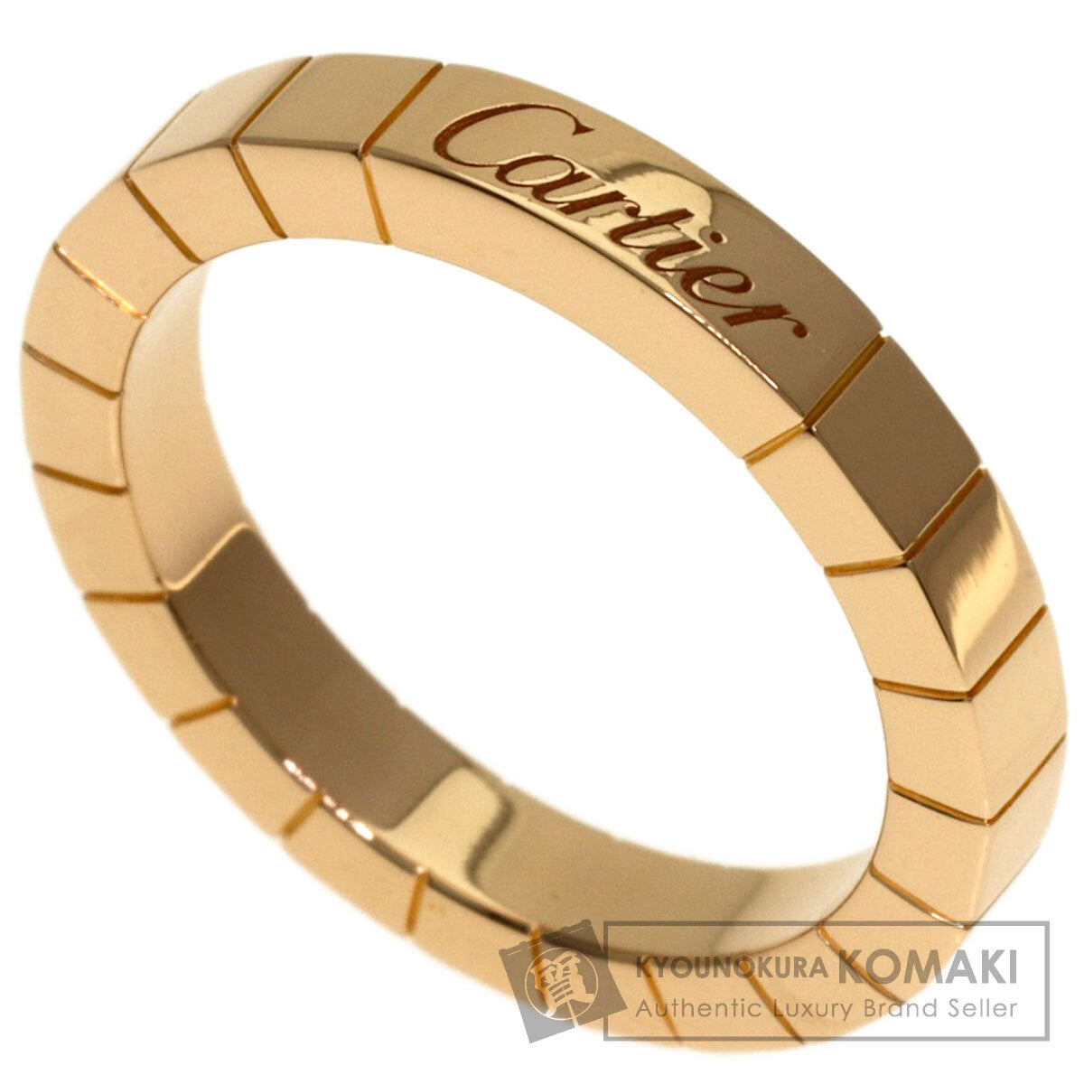 CARTIER Laniere # 52 Ring K18 Pink Gold Ladies [Used]