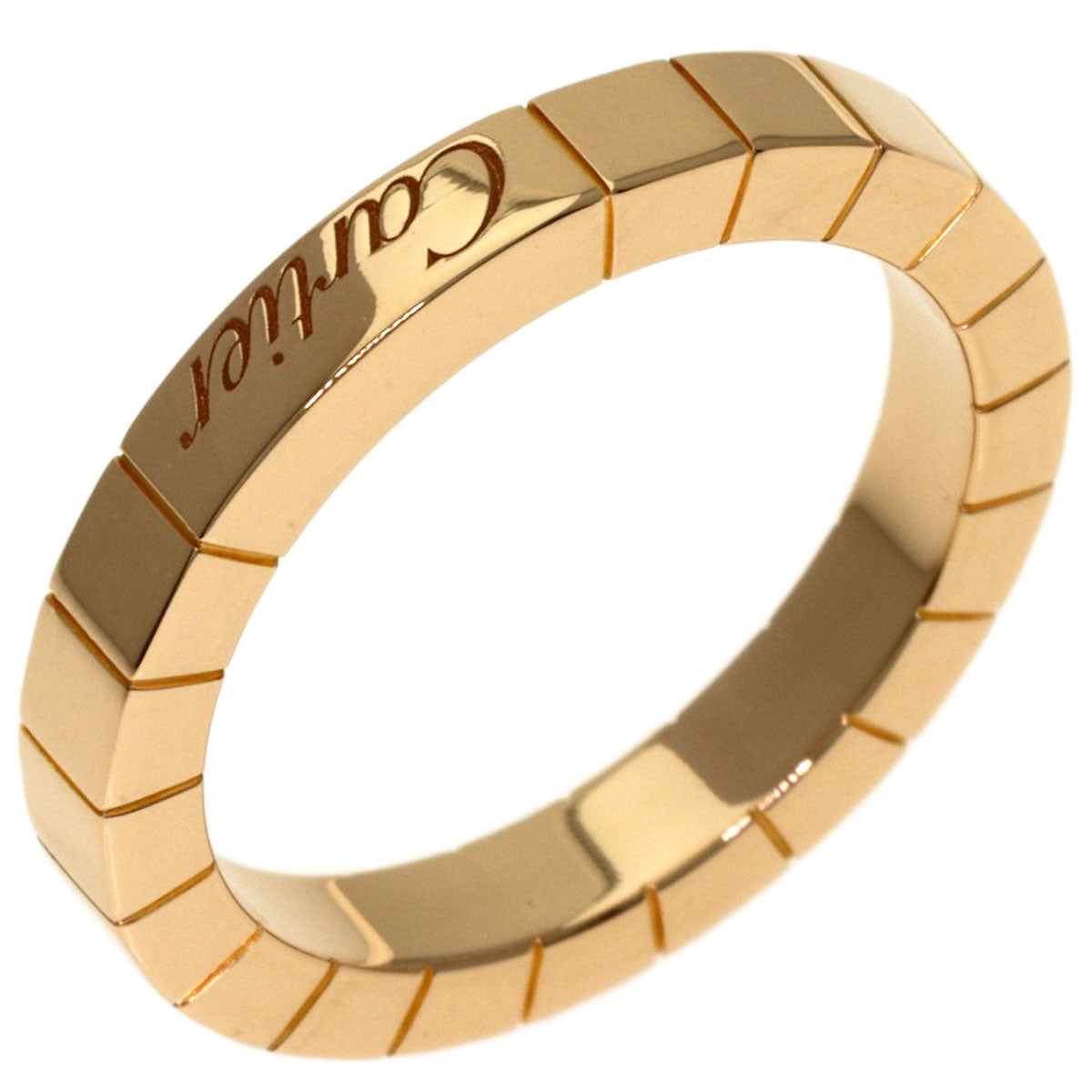 CARTIER Laniere # 52 Ring K18 Pink Gold Ladies [Used]