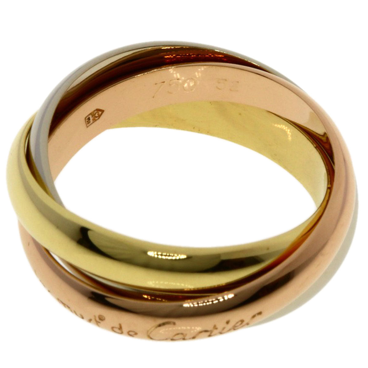 CARTIER Trinity #52 Ring K18 Yellow Gold K18 White GoldLadies [Used]