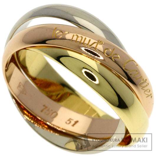 CARTIER Trinity #51 Ring K18 Yellow Gold K18 White GoldLadies [Used]