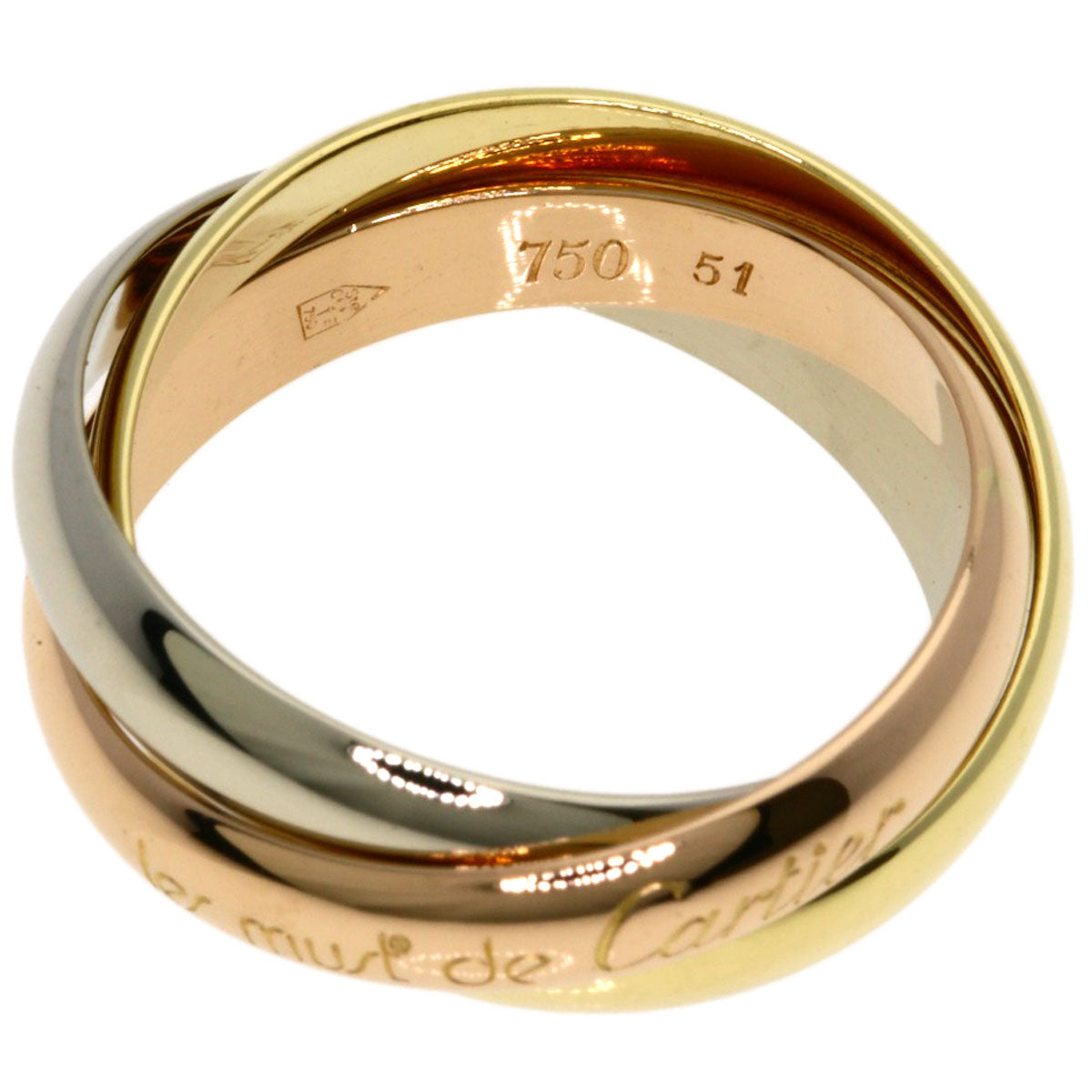 CARTIER Trinity #51 Ring K18 Yellow Gold K18 White GoldLadies [Used]
