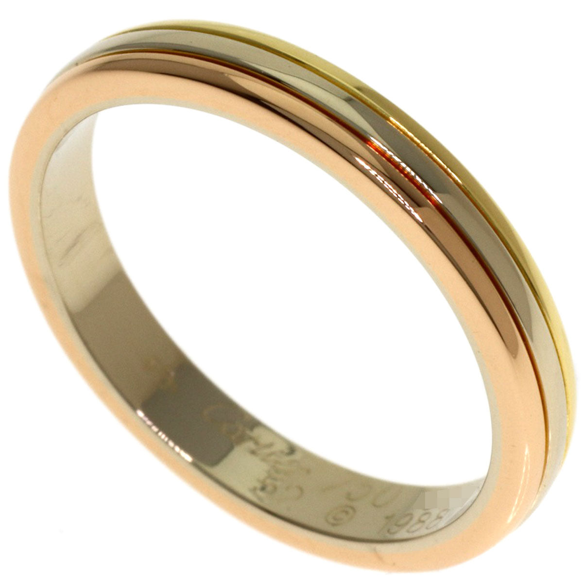 CARTIER Three colors # 52 Ring K18 Yellow Gold K18 White GoldLadies [Used]