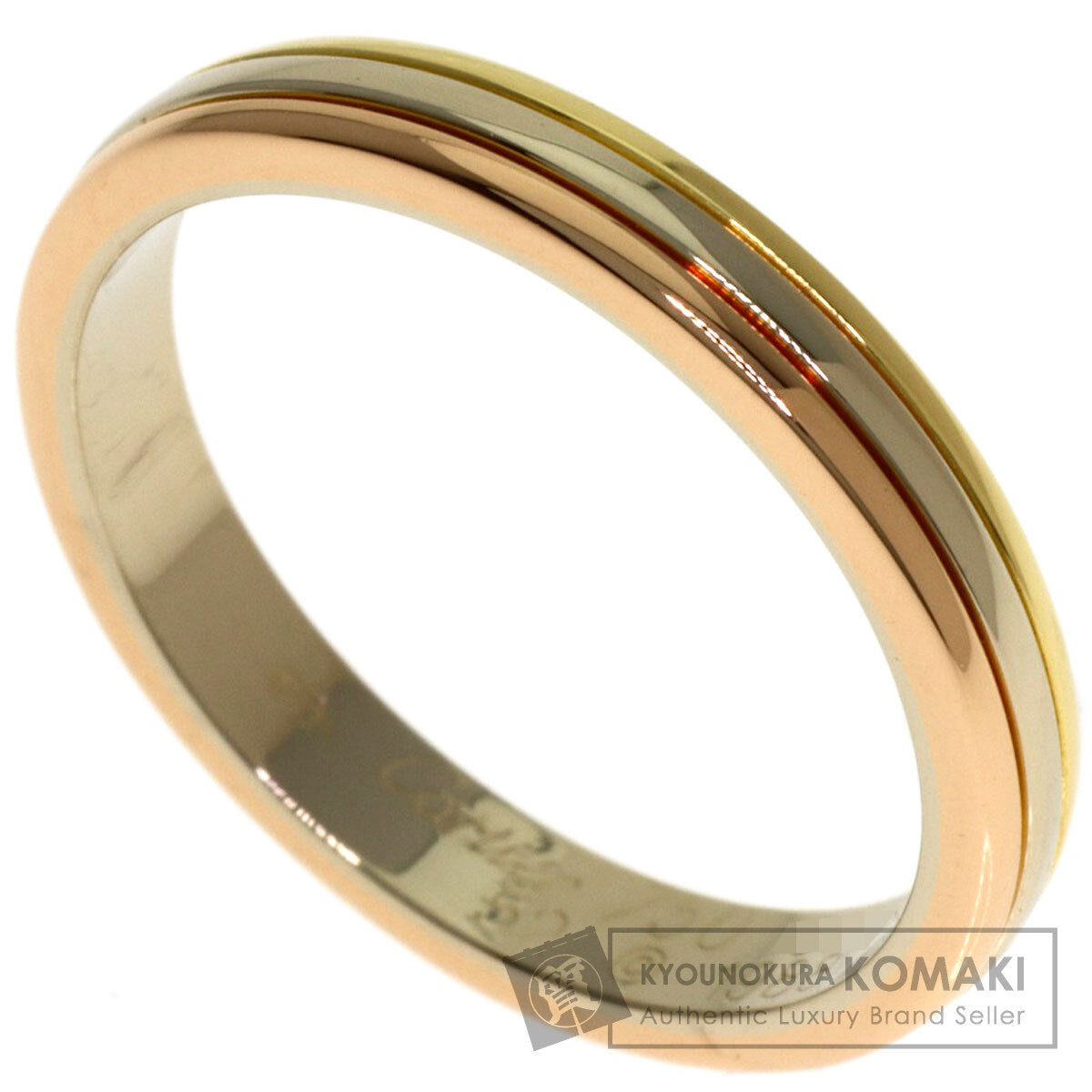 CARTIER Three colors # 52 Ring K18 Yellow Gold K18 White GoldLadies [Used]