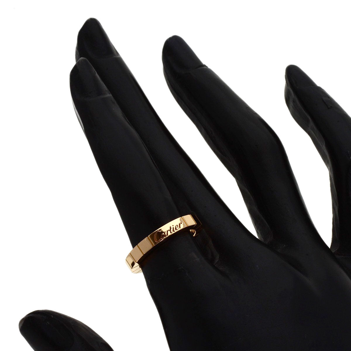 CARTIER Laniere # 48 Ring K18 Pink Gold Ladies [Used]