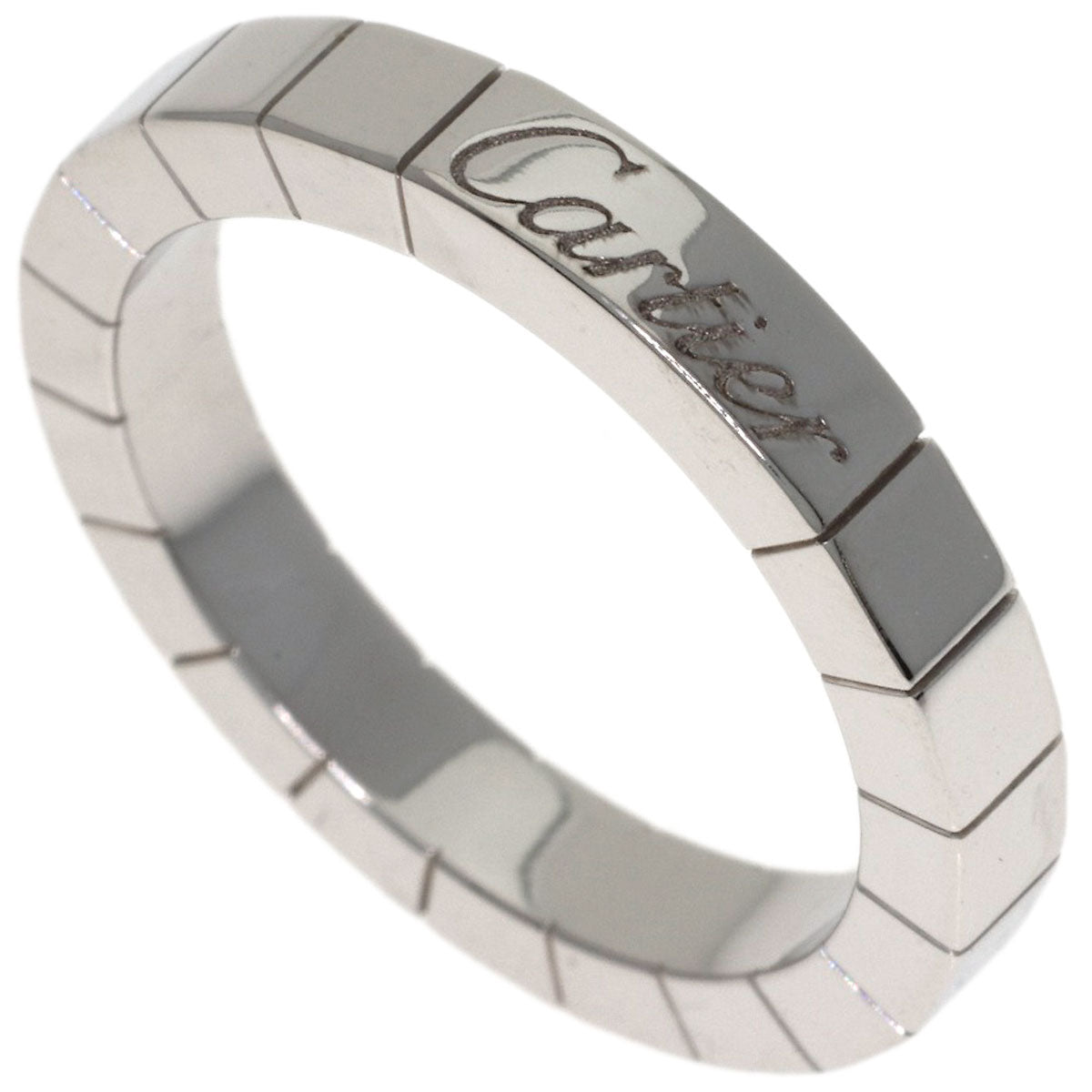 CARTIER Laniere # 49 Ring K18 White Gold Ladies [Used]