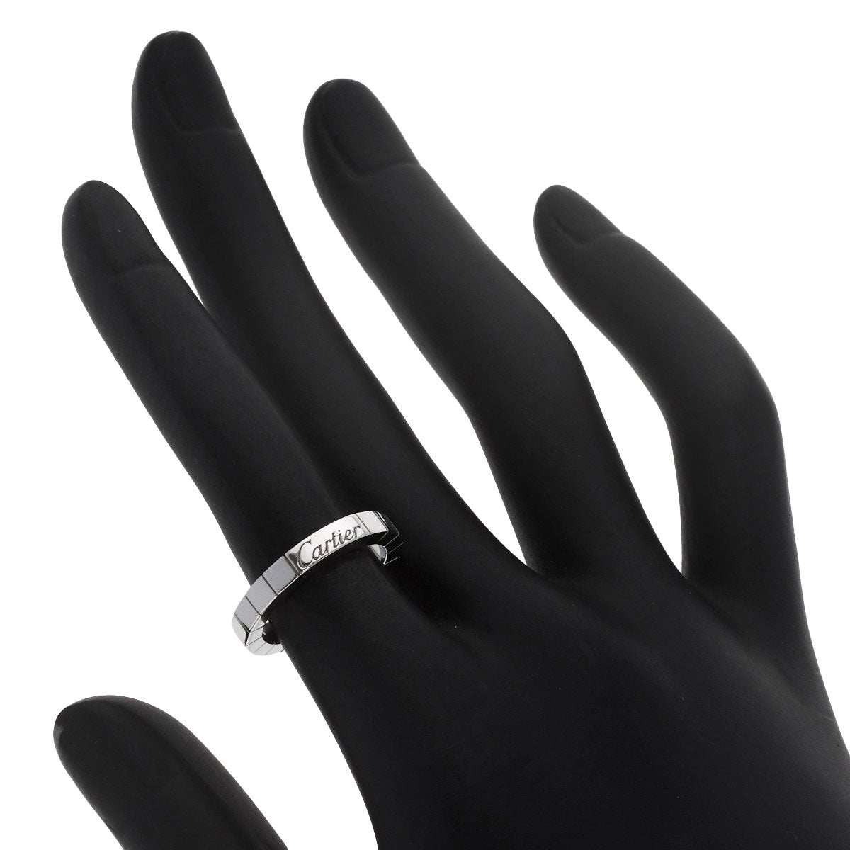 CARTIER Laniere # 49 Ring K18 White Gold Ladies [Used]