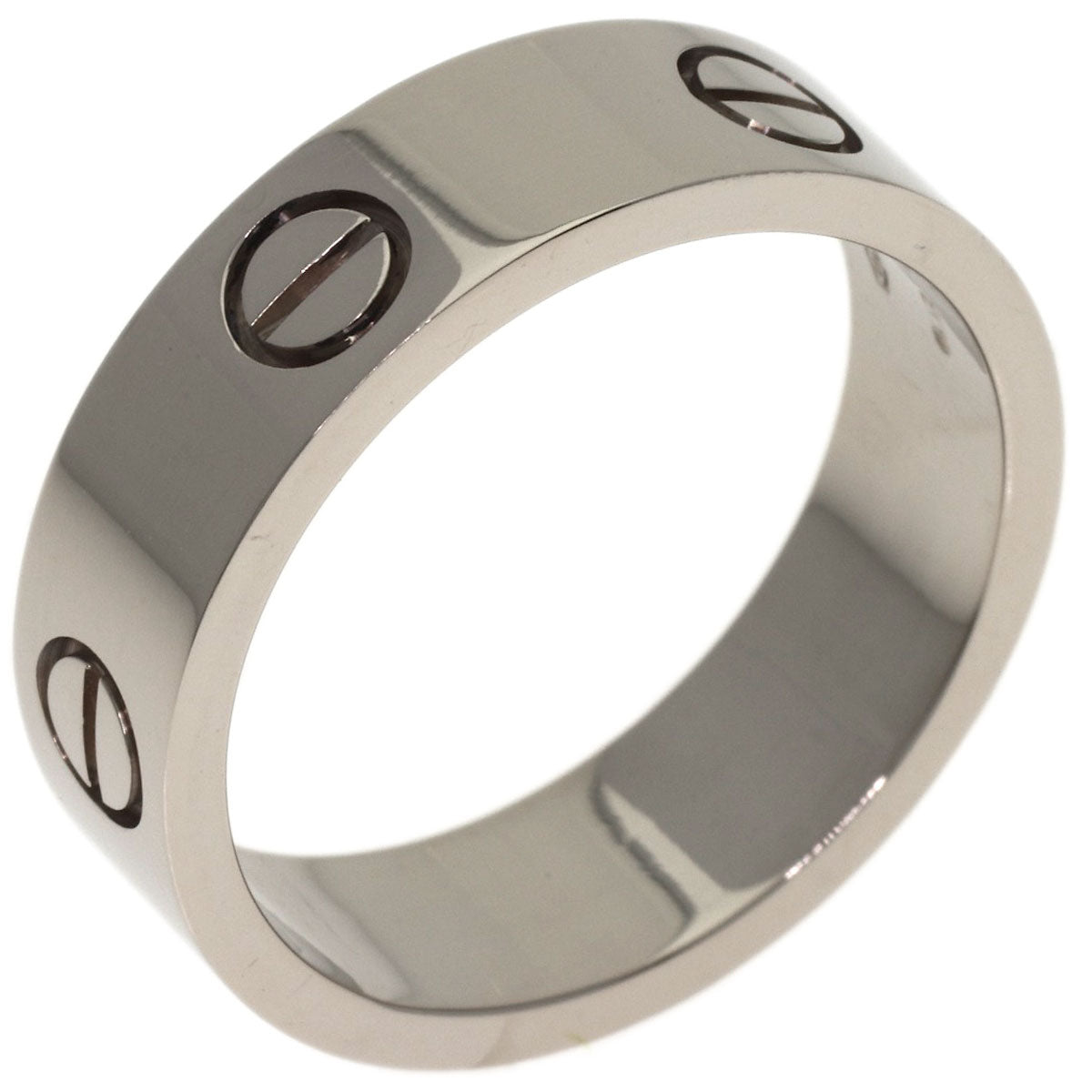 CARTIER love ring #58 Ring K18 White Gold Ladies [Used]