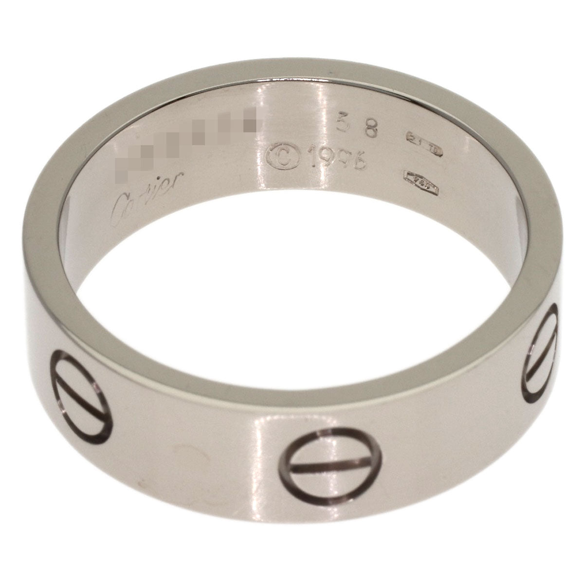 CARTIER love ring #58 Ring K18 White Gold Ladies [Used]