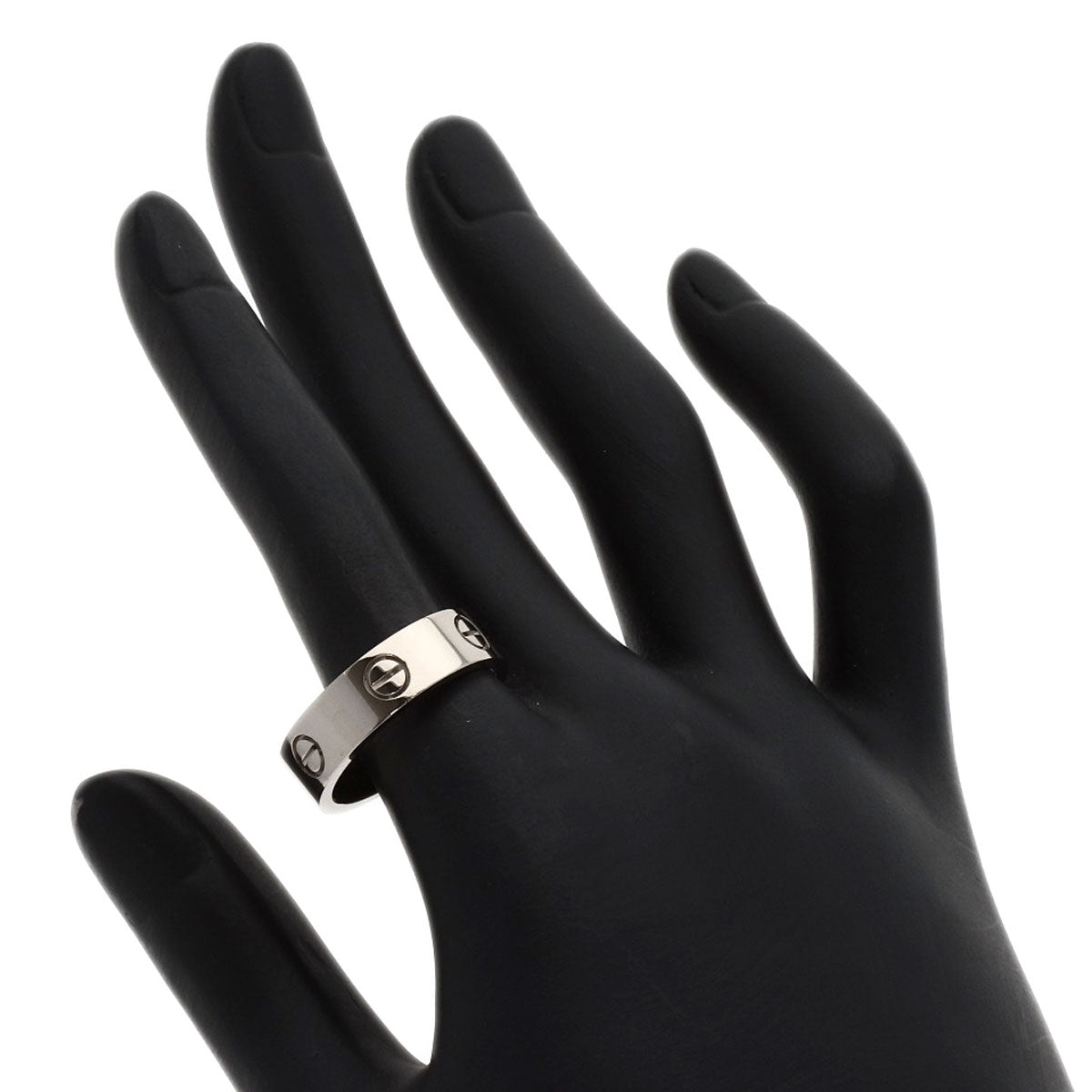 CARTIER love ring #58 Ring K18 White Gold Ladies [Used]