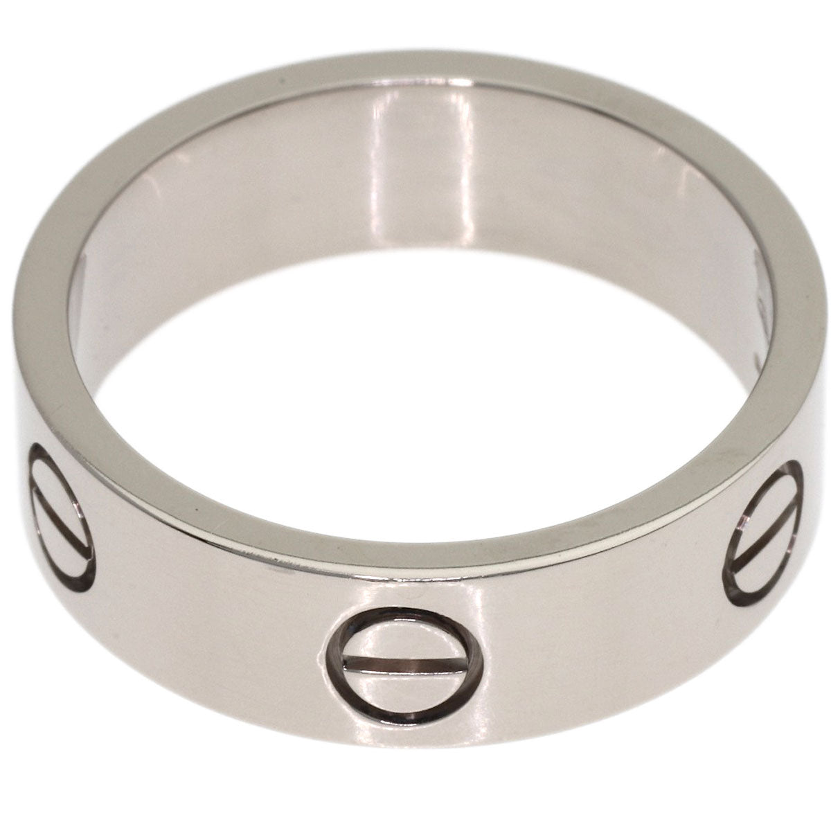 CARTIER love ring #58 Ring K18 White Gold Ladies [Used]