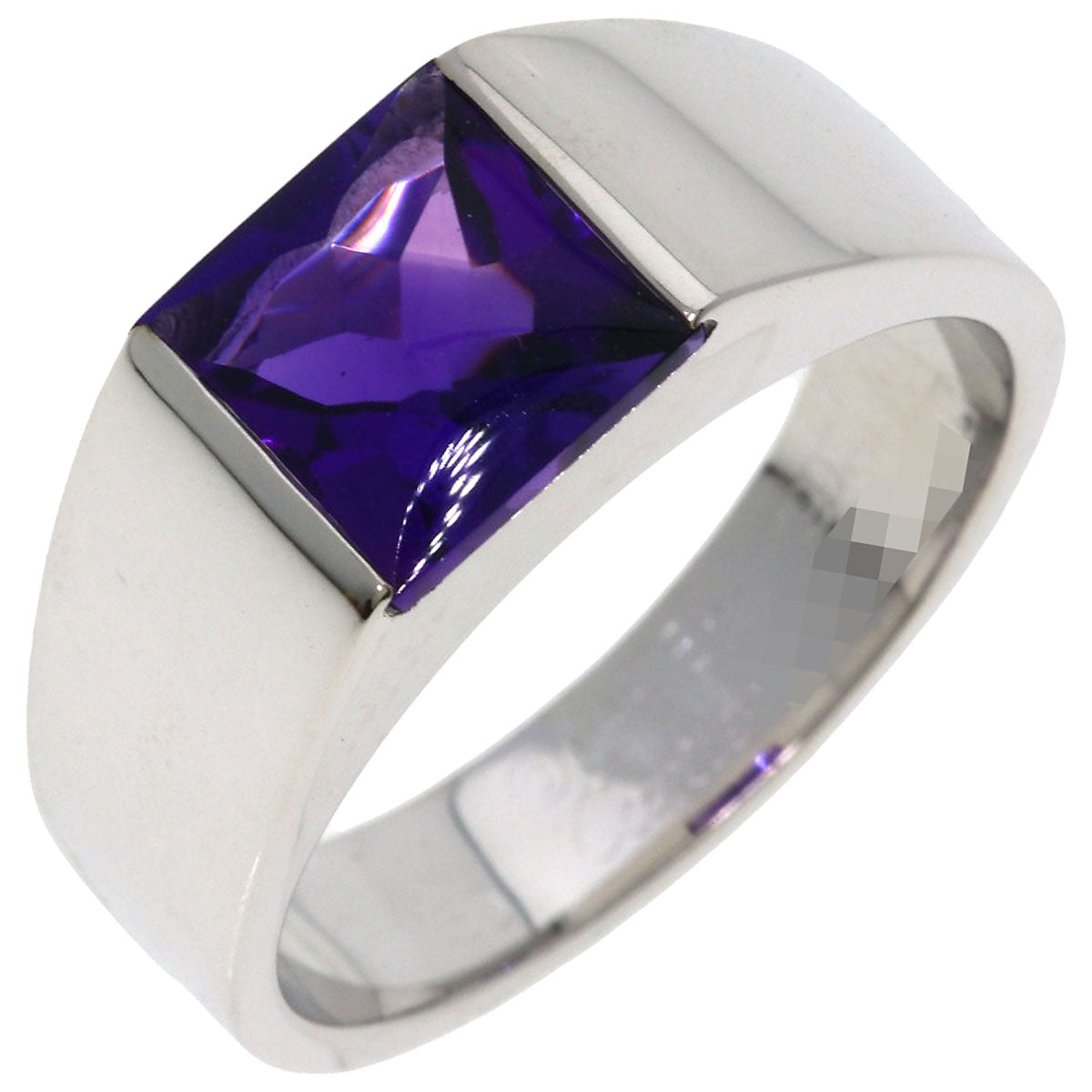 CARTIER Tank ring #58 Ring K18 White Gold Ladies [Used]