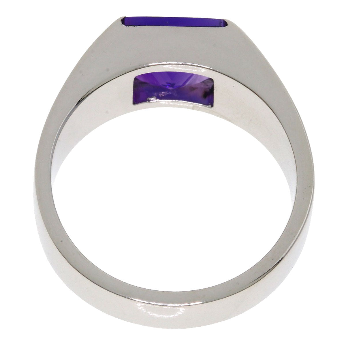 CARTIER Tank ring #58 Ring K18 White Gold Ladies [Used]