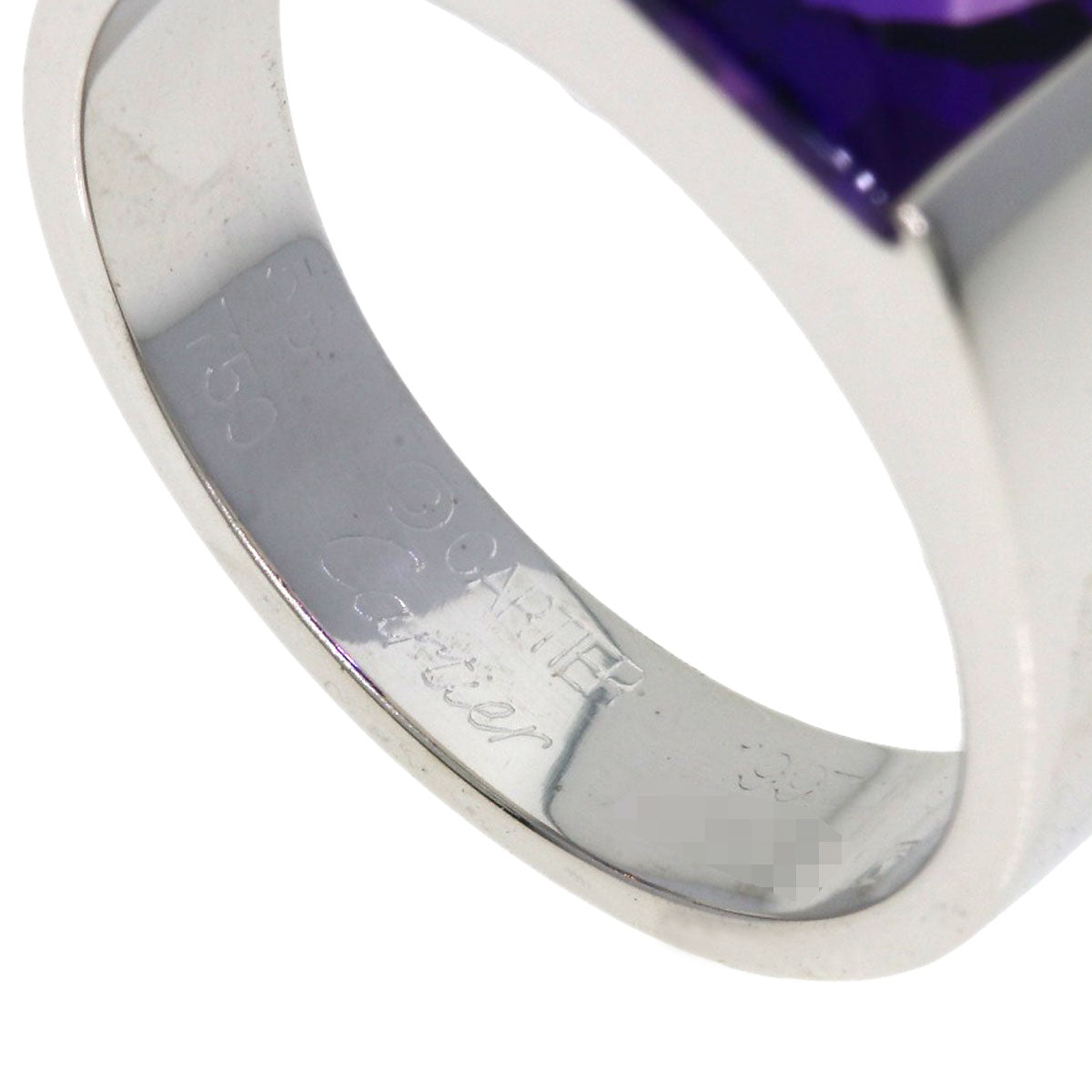 CARTIER Tank ring #58 Ring K18 White Gold Ladies [Used]