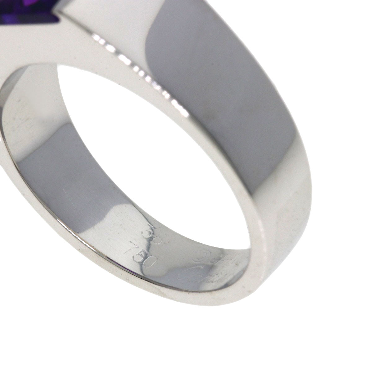 CARTIER Tank ring #58 Ring K18 White Gold Ladies [Used]