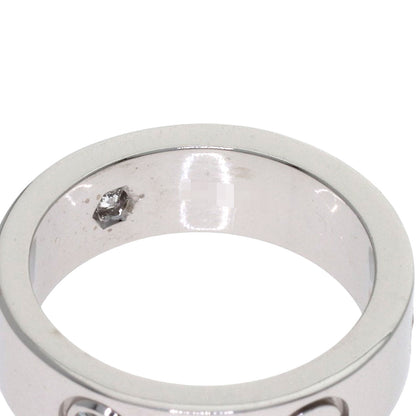 CARTIER love ring half diamond # 49 Ring K18 White Gold Ladies [Used]