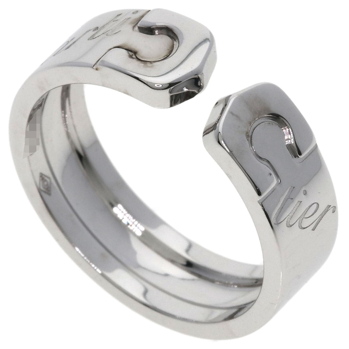 CARTIER C2 Ring 2007 Christmas Limited Edition #54 Ring K18 White Gold Ladies [Used]