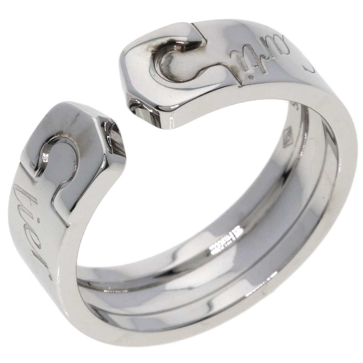 CARTIER C2 Ring 2007 Christmas Limited Edition #54 Ring K18 White Gold Ladies [Used]