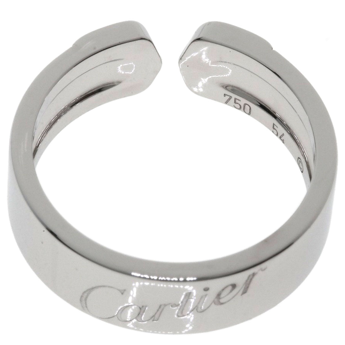 CARTIER C2 Ring 2007 Christmas Limited Edition #54 Ring K18 White Gold Ladies [Used]