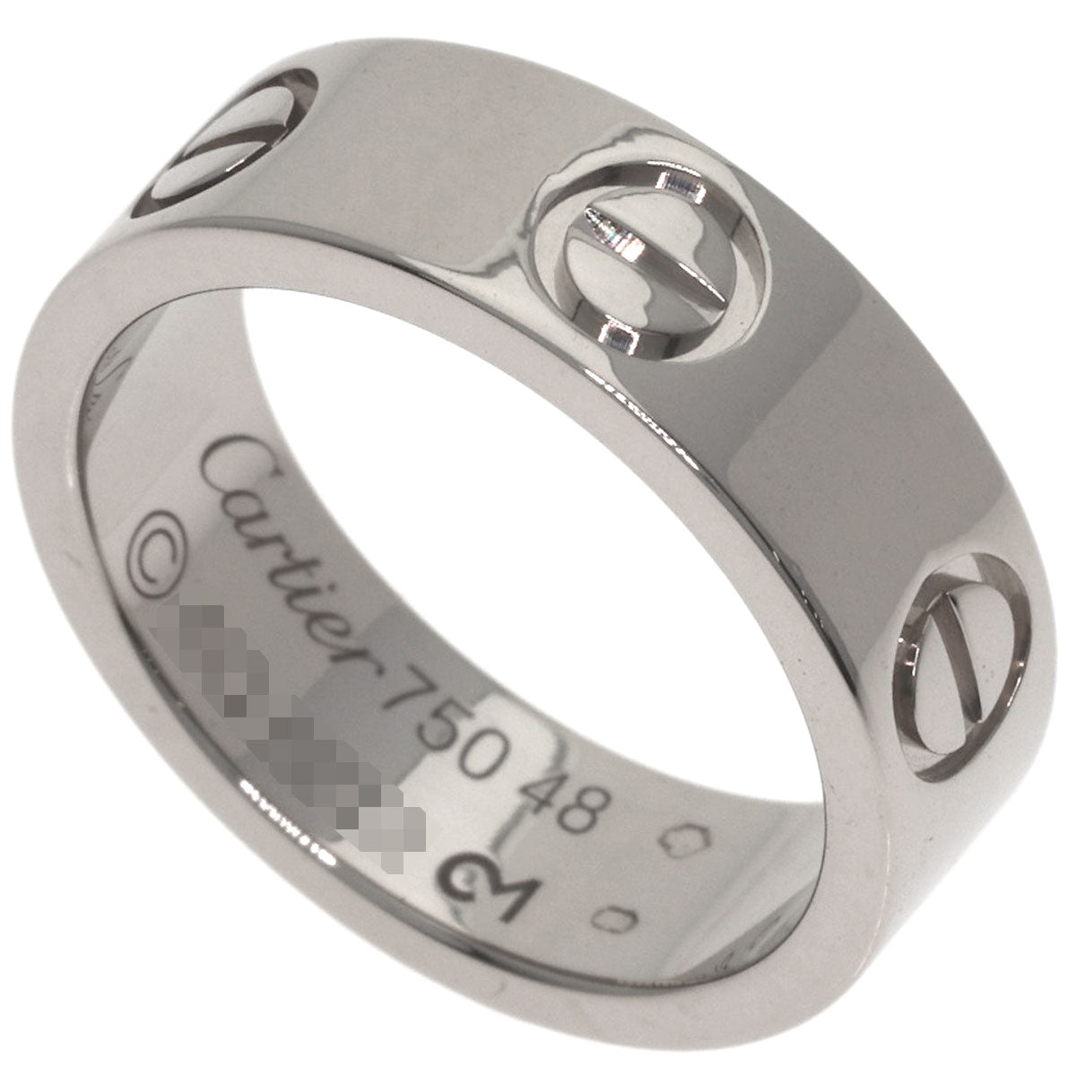CARTIER love ring #48 Ring K18 White Gold Ladies [Used]
