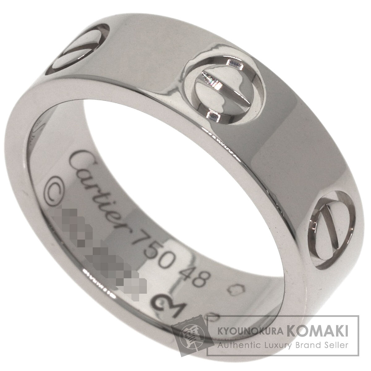 CARTIER love ring #48 Ring K18 White Gold Ladies [Used]