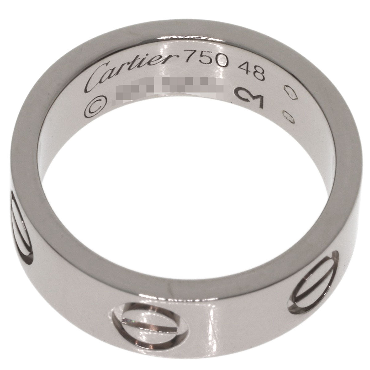 CARTIER love ring #48 Ring K18 White Gold Ladies [Used]
