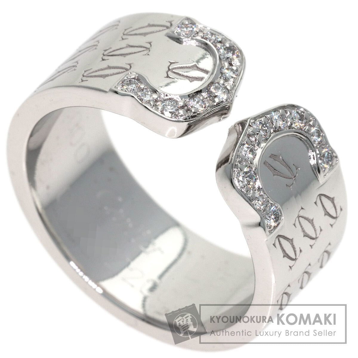 CARTIER C2 Diamond #51 Ring K18 White Gold Ladies [Used]
