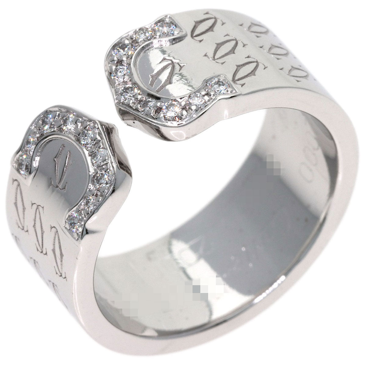 CARTIER C2 Diamond #51 Ring K18 White Gold Ladies [Used]