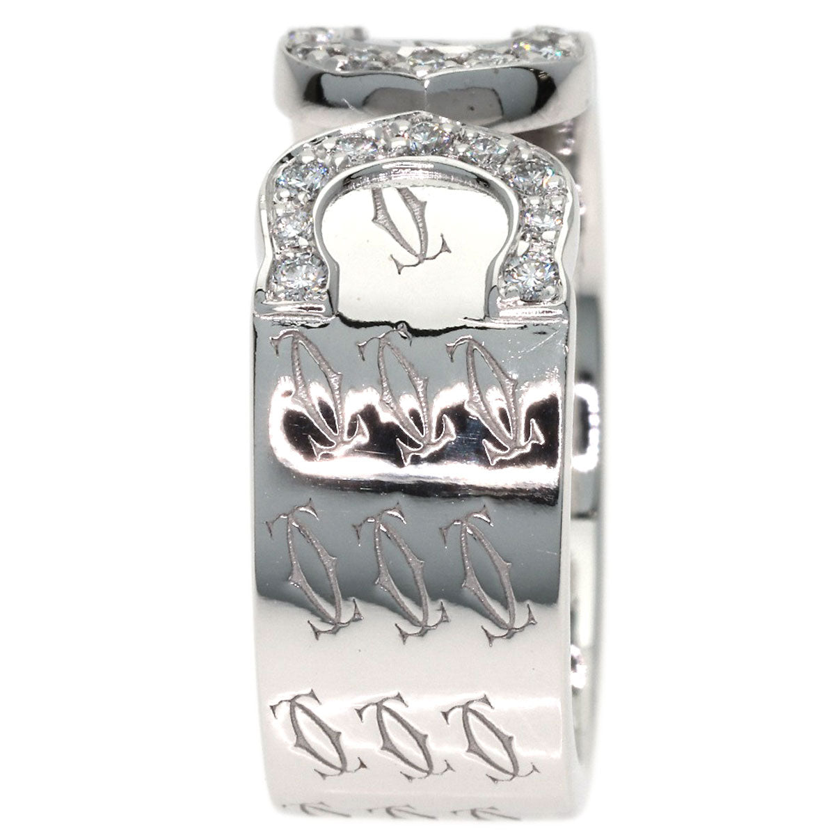 CARTIER C2 Diamond #51 Ring K18 White Gold Ladies [Used]