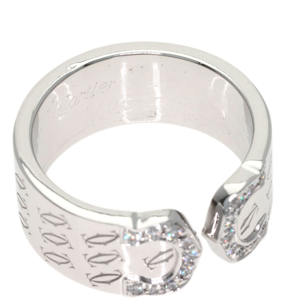 CARTIER C2 Diamond #51 Ring K18 White Gold Ladies [Used]