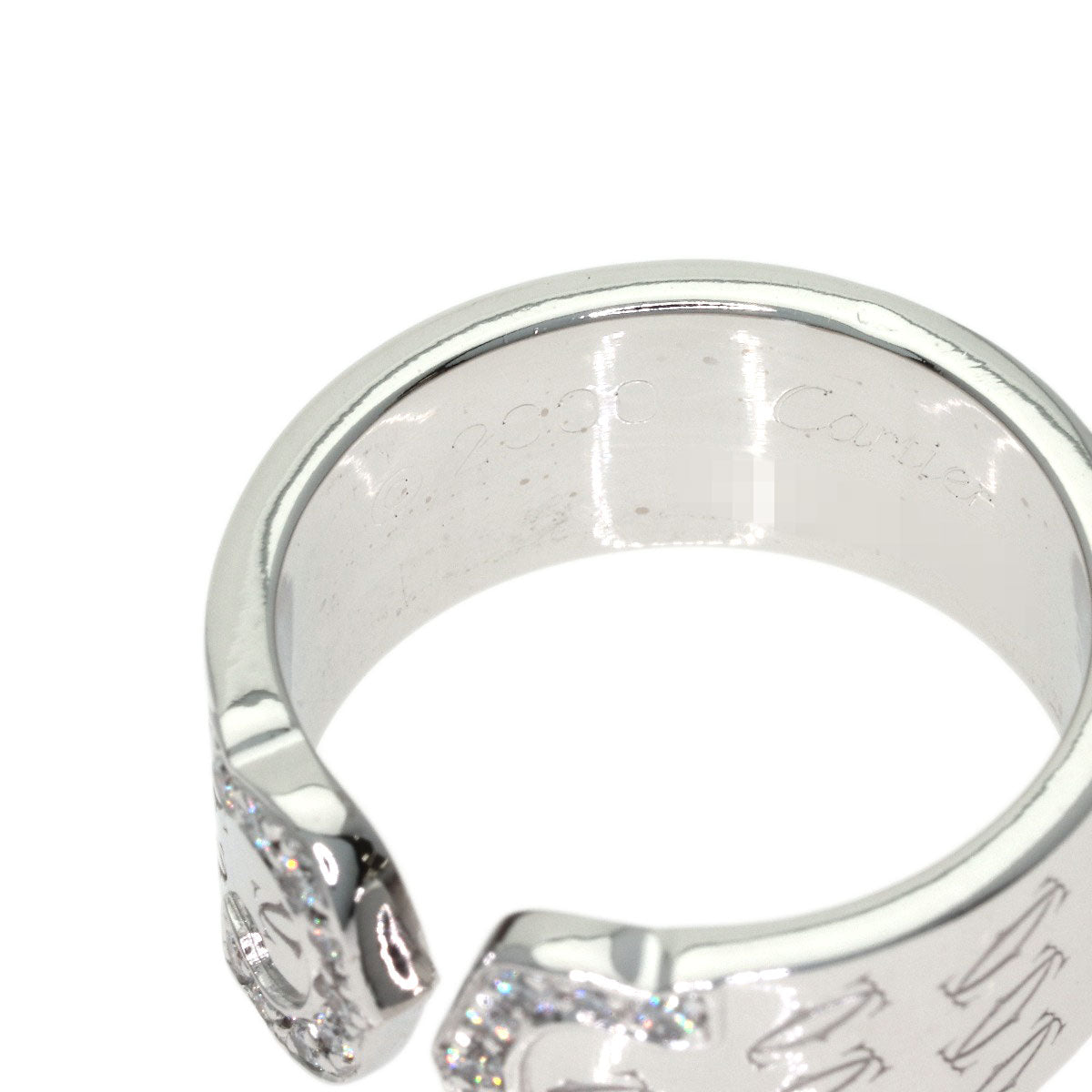 CARTIER C2 Diamond #51 Ring K18 White Gold Ladies [Used]