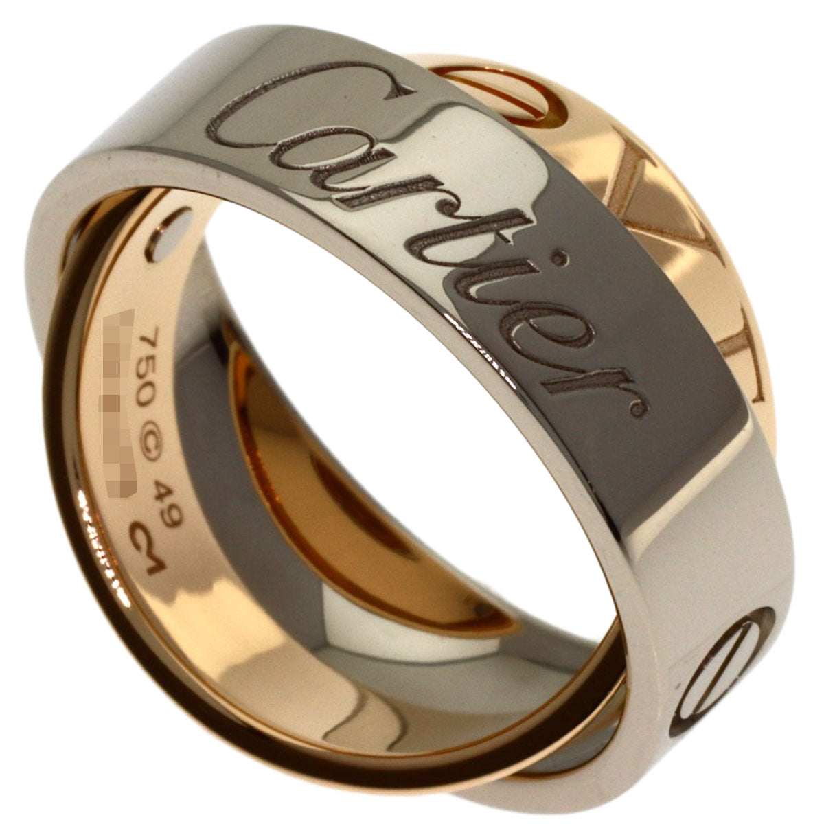CARTIER Secret Love #49 Ring K18 White Gold 18K Pink GoldLadies [Used]