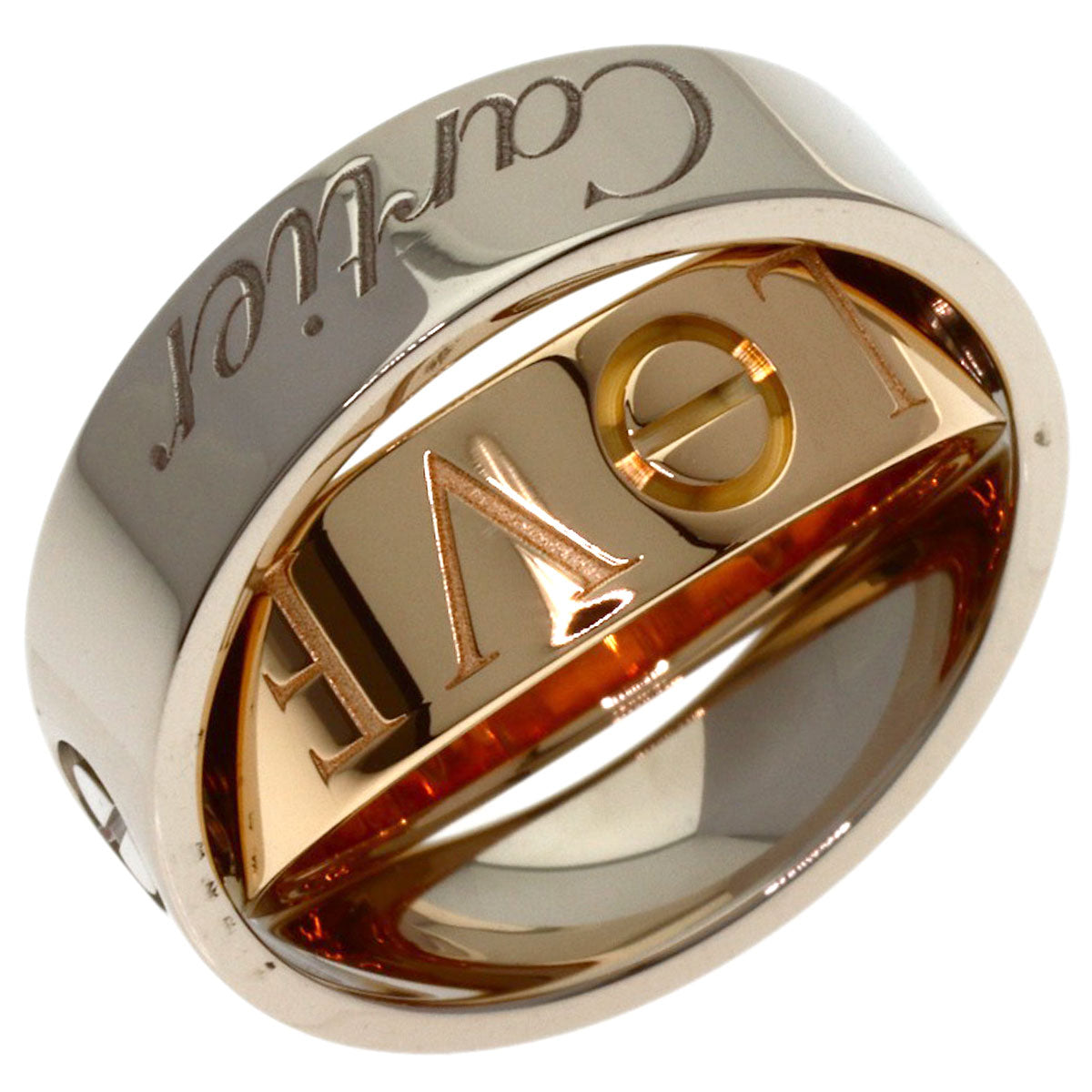 CARTIER Secret Love #49 Ring K18 White Gold 18K Pink GoldLadies [Used]