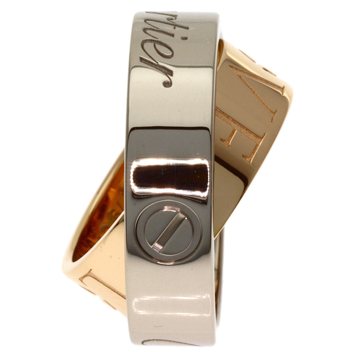 CARTIER Secret Love #49 Ring K18 White Gold 18K Pink GoldLadies [Used]